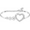 Austria Crystal Heart Bracelet For Women Four Leaf Clover Bangle Bracelet